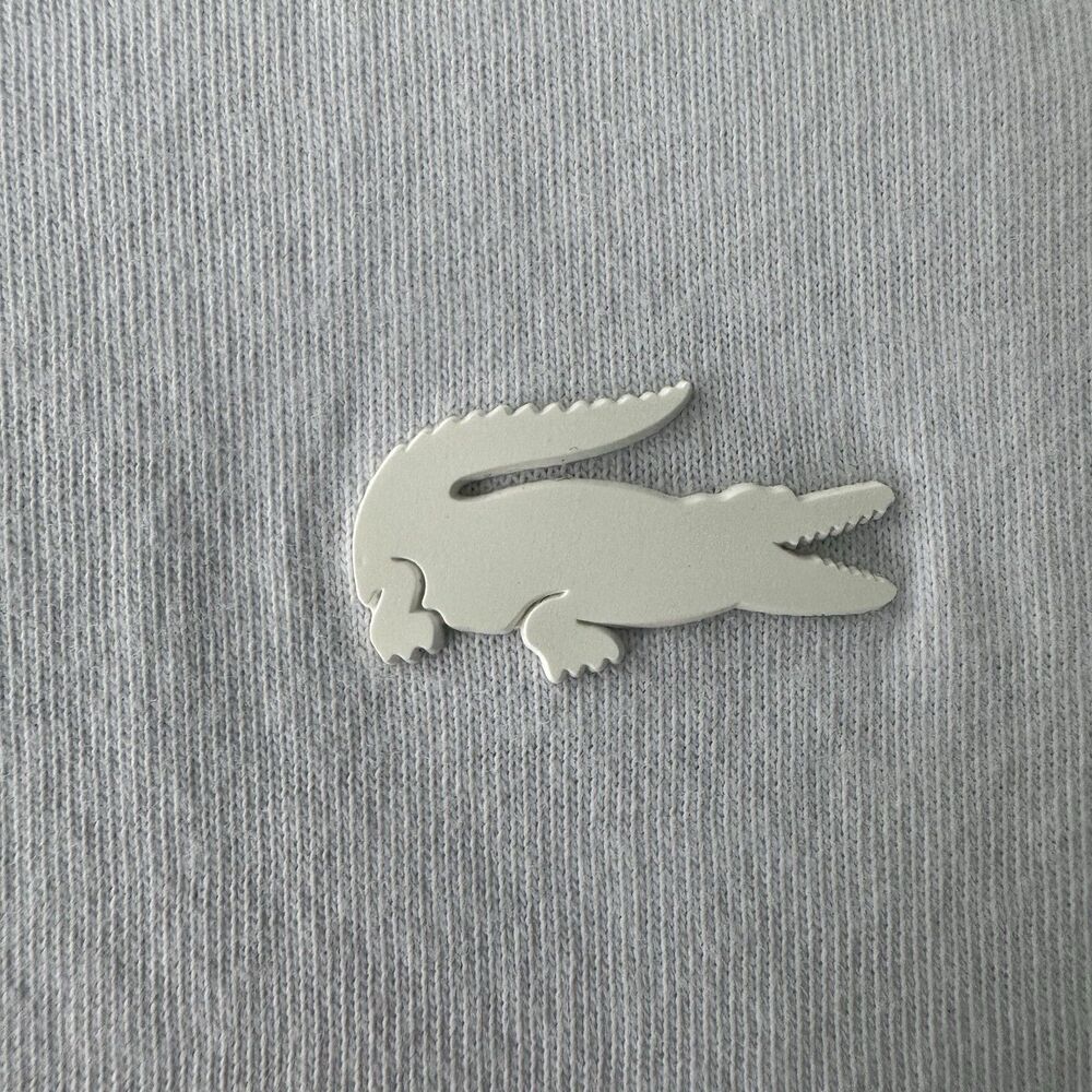 Lacoste Regular Fit Golf Polo Men XL 6 White Cotton Short Sleeve Rubber Logo - Picture 4 of 12